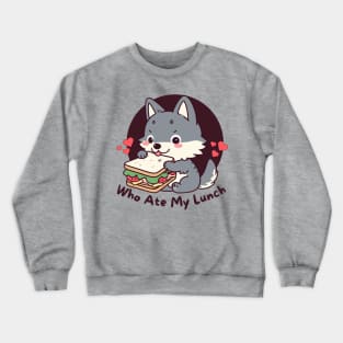 Sandwich wolf Food puns Crewneck Sweatshirt